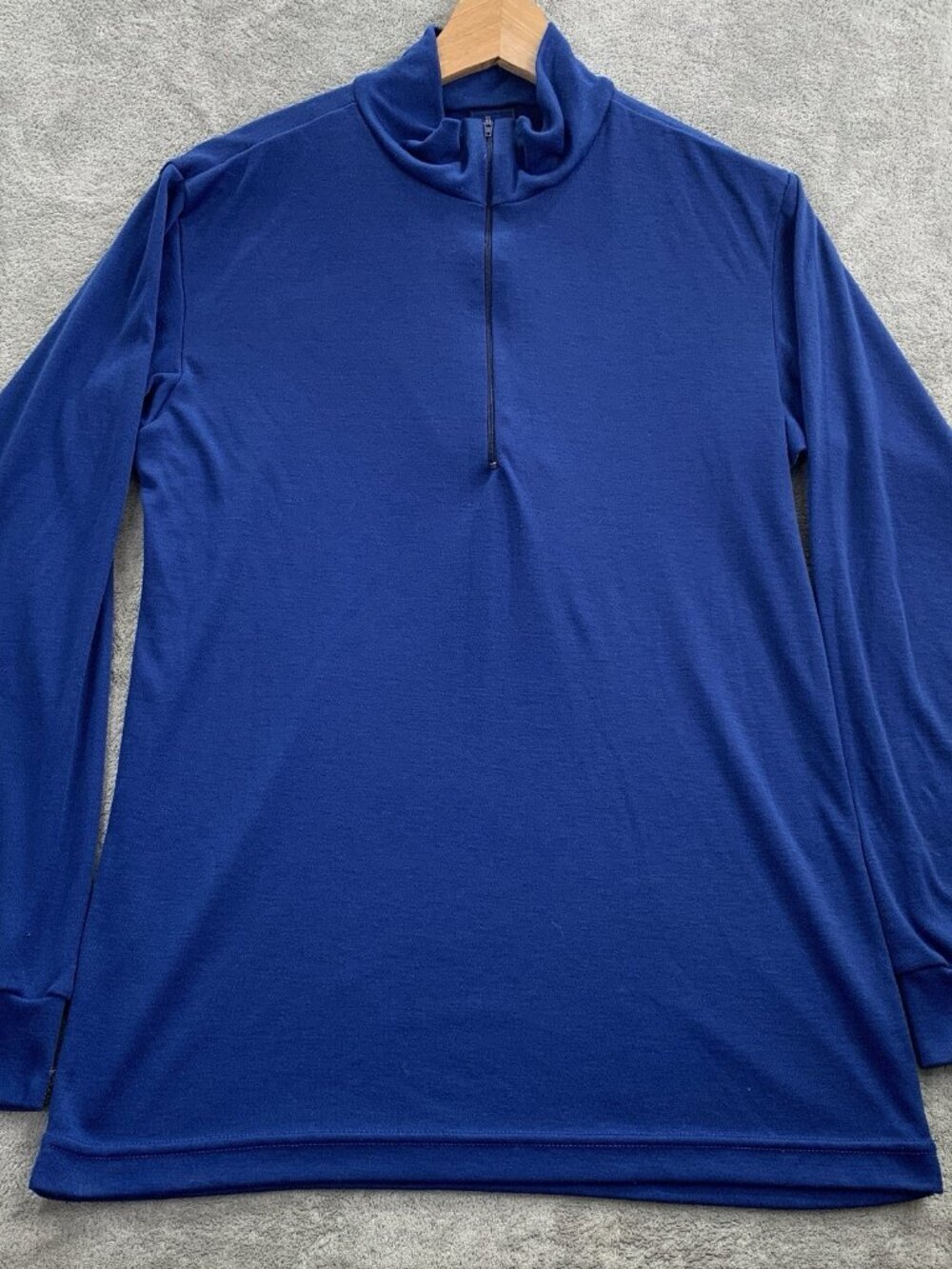 Patagonia Capilene Sweatshirt Women M Blue Base Layer 1/4 Zip Gorpcore Made USA